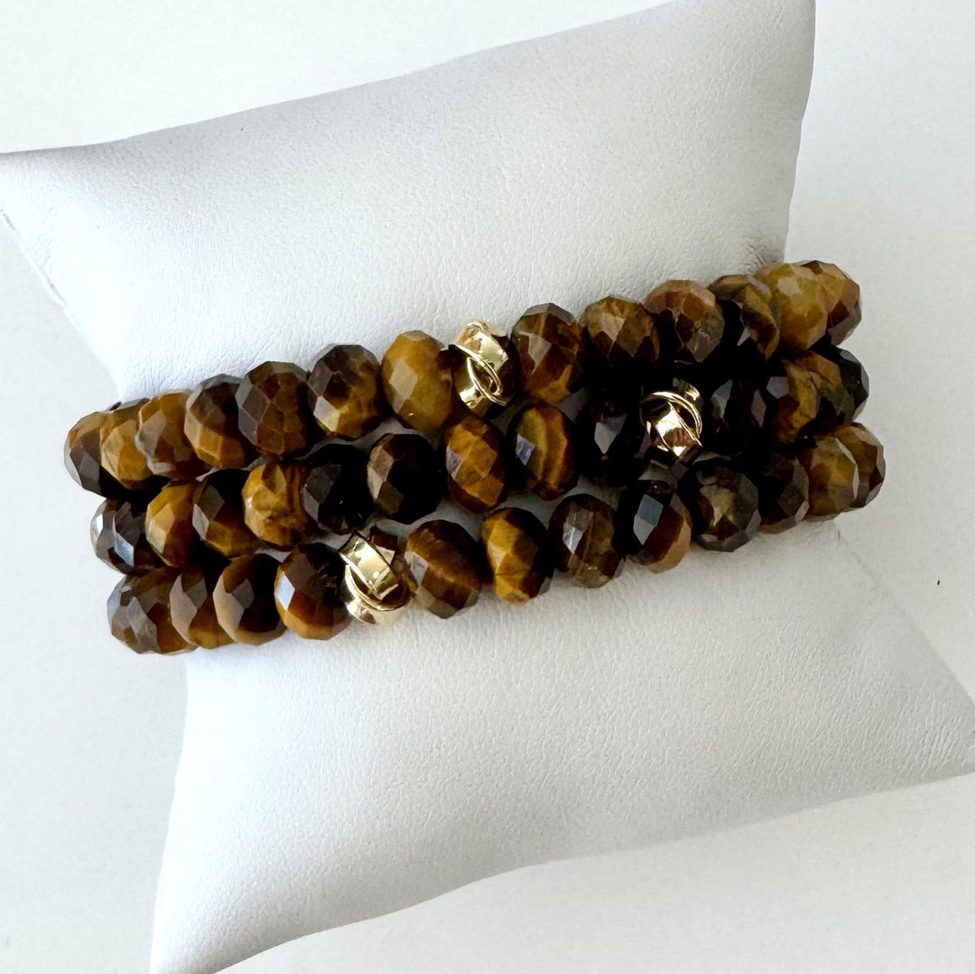 Tiger Eye Gold Knot Bracelet